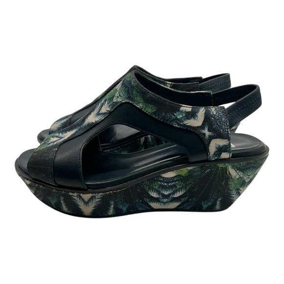 Camper Damas Green Navy Tropical Wedge Platform Sandals Women’s EU 38 US 7.5 - Picture 5 of 16